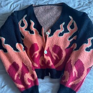 Stylish Black and Pink Women's Sweater